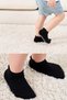 6 Pairs Organic Cotton Baby Socks Anti-Slip Seamless Combed Sneakers Girls Boys Children (Gray) - 4