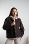 Women's Collared Lined Zipper Closure Cashmere Jacket/Mantle Cty-Abr-9057
