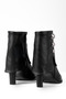 Stylish Looking Women's Heel Boots Pointed Toe Comfortable Fit Leather Style Daily Black Boots - 7