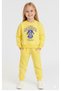 Girl's Printed Winter Fleece-Lined Sweatshirt / Tracksuit Set - 3