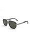 Triton – Polarized Green Lens Double Bridge Navigator Sunglasses for Men/Women, Gunmetal Frame - 2