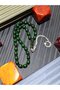 Stick Amber Prayer Beads: Beyzi Cut and Vibrant Green - 2