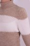 Women's Beige Turtleneck Thessaloniki Knitwear Dress Arm-26K136049 - 2
