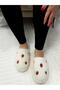 Strawberry Embroidered Fluffy House Slippers Dowry Slippers Non-Slip Sole - 5