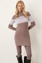 Women's Beige Turtleneck Thessaloniki Knitwear Dress Arm-26K136049