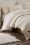 Cotton Natural Undyed Double Buttoned Duvet Cover Set - 5