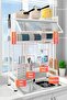 Dish Drying Rack Kitchen Storage Shelves Over The Sink Dish Drainer Drying Rack 2 Tiers Large Capaci - 2