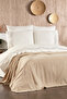 100% Cotton Marble Pattern Embroidered, 7-Piece Double Duvet Cover Set with Pique Bedspread