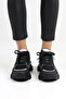 Black Women's Sneaker - Stylish and Comfortable High Platform Sole Casual Shoes - 6