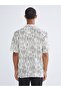 Regular Fit Resort Collar Short Sleeve Patterned Men's Shirt - 4