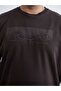 Lcwaikiki Classic Brown Large Size Crew Neck Printed Men's Thick Sweatshirt - 3