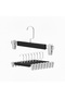 Black Wooden Trouser and Skirt Hanger with American Hook 10 Pieces Special Series - 5