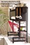 Over Sink Dish Drying Rack, 3-Tier Kitchen Shelf Organiser, Space-Saving Dish Rack with Cover, - 6
