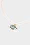 Women's Colorful Eye Detailed Necklace G0325Axns - 2
