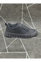 Gray Genuine Nubuck Leather Rubber Laced Casual Shoes - 2