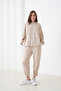 Women's Oversized Hooded Sweatshirt Pleated Design Tracksuit Set Suitable for Hijab