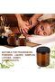 12-Pack 8 oz Amber Round Glass Pot Jar - 4