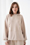 Women's Oversized Hooded Sweatshirt Pleated Design Tracksuit Set Suitable for Hijab - 2