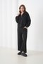 Women's Oversized Zippered Hooded Sweatshirt Wide Leg Sporty Stylish Tracksuit Set Suitable for Hijab - 2