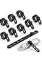 10-Pack Silicone Cable Ties Cord Organizer Strap (Black)