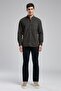 Wornes Men's Velvet Long Sleeve Shirt Green