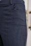 Women's Diagonal High Waist German Pocketed Pipe Leg Trousers-Black - 6