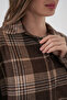 Women's Plaid Pattern Oversized Lumberjack Shirt 3854 Brown - 5