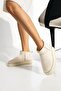 Beige Sheepskin Thick Sole Ankle Short Cold Resistant Suede Women's Boots & Bootie - 3