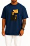 Oversized I'M Thinking, Therefore I Am Silicivrideyim Chest Design Unisex T-Shirt