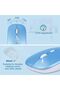 Portable Wireless Bluetooth Keyboard and Mouse Mice Set Dual 2.4G Rechargeable 10“ Adjustable - 3
