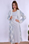 Effortt Blue 100% Cotton Maternity Nightgown Set