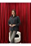 Oversized Cut Hair Knit Zippered Sweater - 4