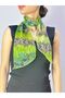 110X15 cm Ethnic Patterned Women's Scarf Neck Tie Green