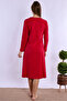 100% Cotton Maternity Nightgown with Breastfeeding Feature Effortt - Cherry - 3