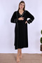 Maternity Maternity Nightgown Set with Effortt Black Dressing Gowns - 8