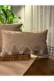 3-Piece-H1245 Beige Cookie Houses-Cushion Cover and Runner Combination - 3