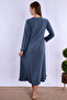 Effortt Indigo Maternity Nightgown Set - 6