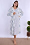 Effortt Blue 100% Cotton Maternity Nightgown Set - 8