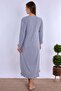 Effortt Gray Dressing Gown Pregnant Maternity Nightgown Set - 6