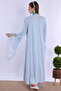 Effortt Blue Maternity and Postpartum Nightgown Set with Robe - 3