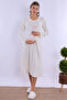 Effortt Pink Maternity and Postpartum Nightgown Set with Robe - 4
