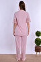 Cotton Comfortable Cut Maternity Pajama Set with Breastfeeding Feature Effortt - Pink - 3