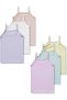 Reported Stretch Fabric Ribana Fabric Rope Strap F Corded Fabric Girls' Tank Top - 6-Piece Mixed Color - 2