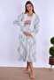 Effortt Blue 100% Cotton Maternity Nightgown Set - 4