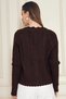 Women's V-Neck Pearl Button Soft Textured Hair Knitwear Cardigan 70917 - 5