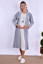 Effortt Blue Maternity and Postpartum Nightgown Set with Robe - 2
