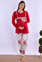 Cotton Fabric Maternity and Postpartum Set with Breastfeeding Features, 4 Pieces Effortt - Cherry - 5