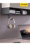 Headphone Stand - 360° Rotation Adhesive Headset Hanger with Cable Organizer (Black) - 7