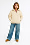 Girl's Plush Jacket with Zipper Long Sleeves 4-10 Years Old