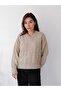 Oversized Women's V-Neck Elegant Soft Textured Stylish Hair Knit Sweater - 2
